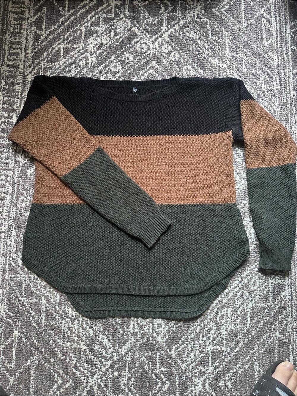 KUHL Women's Colorblock Crewneck Sweater, Large
